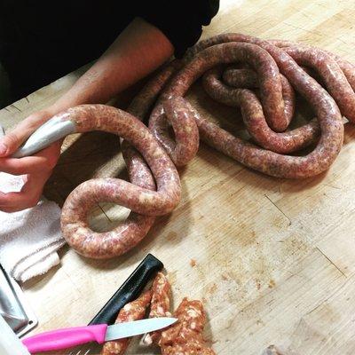 Fresh lamb merguez sausage