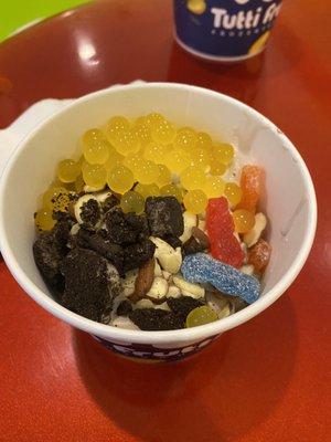 cookies and cream with toppings