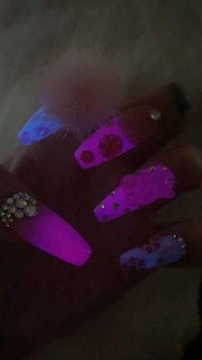 Glow in the dark acrylic set