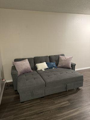 Grey couch, sectional