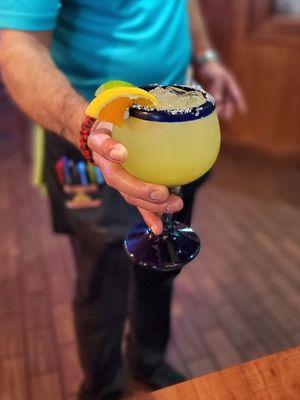 $5.99 House Margarita on the Rocks Special on Sundays.  Delish!