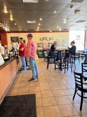 Clean dining area