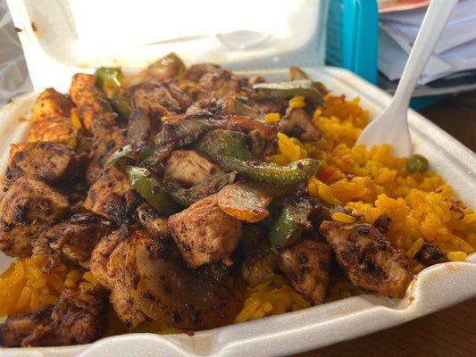 Grilled Cajun Chicken Over Rice