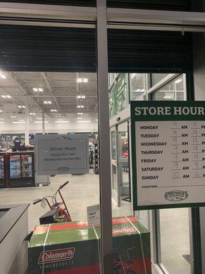 Winter hours? C'mon man!