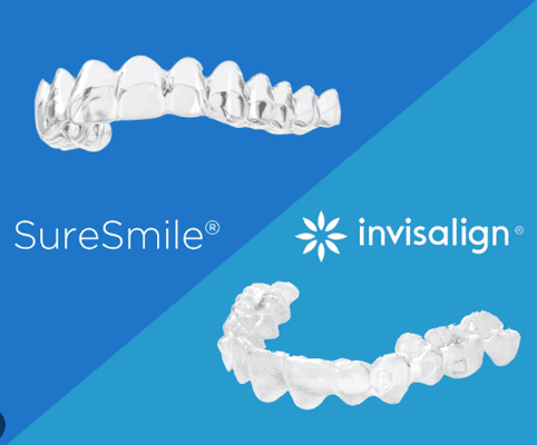 Clear Aligners- We offer clear braces through Invisalign and Sure Smile. Straight teeth for all ages!