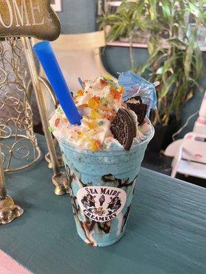 Best milkshake ever! They will add in anything you want! Cookie Monster ice cream, fruity pebbles, cookie crumbles, Oreos in pic.