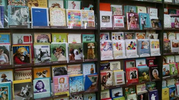 A varied selection of greeting cards.