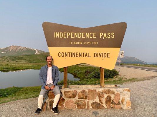 This is the pinnacle of Independence Pass...on the Continental Divide.