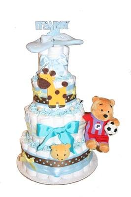 Baby Pooh 3 Tier Diaper Cake