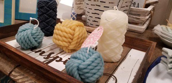 Super cute rope/knot candles