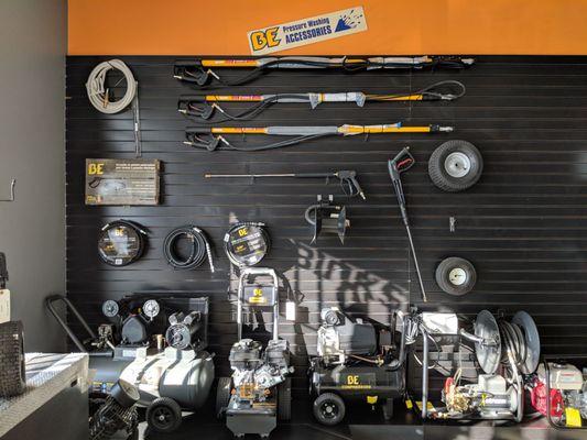 BE Presuure equipment. Full line available, specialty equipment, generators, pressure washers, compressors and more.