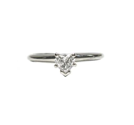 Heart Cut Diamond Solitaire Engagement Ring