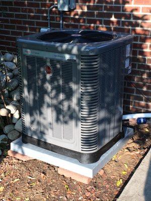 We just finished installing a 3 ton 17 seer 2 stage Rheem Ac for our client out in Englewood! Enjoy the cooler temps Gunther!