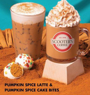 Pumpkin Spice Latte & Pumpkin Spice Cake Bites