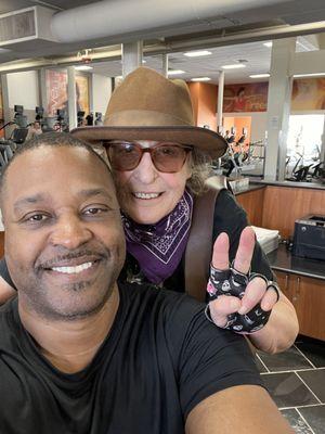 Me and my fav person at the gym... Clay always has a smile for me ! The best smile ever ...:)))