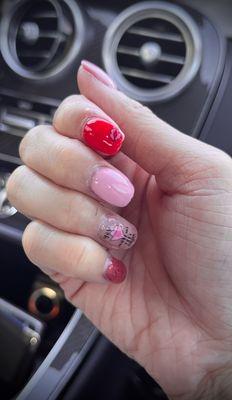 Valentine nails