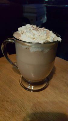 16oz hot chocolate with whipped cream.