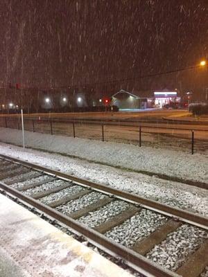 Cold and snowy heading to an Admirals Game