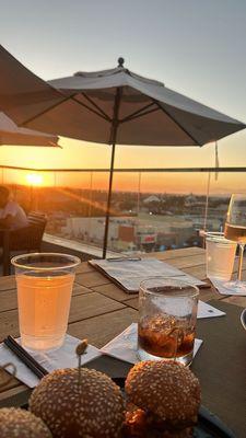 Sunset on the rooftop