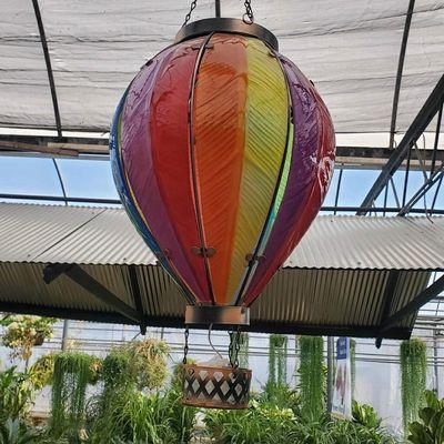 A solar hot air balloon is a great gift for that special gardener on your shopping list