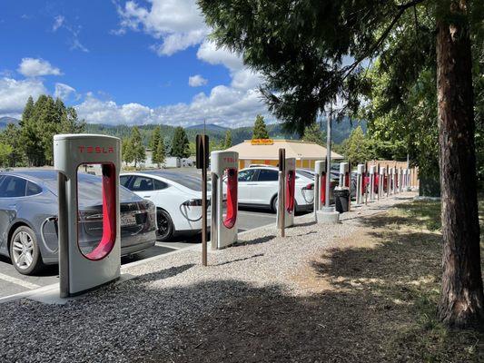 Cars charging up