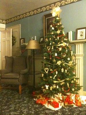 Sitting room at Christmas time