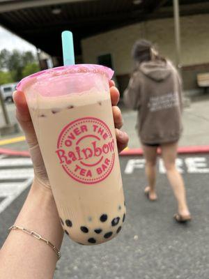 Black milk tea with boba