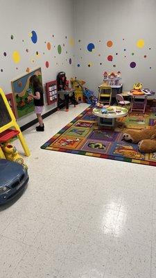 Play area for the kids in the service department waiting room.