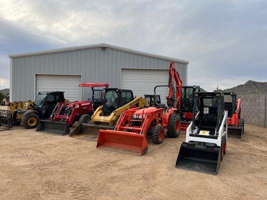 Heavy equipment rentals consist of trailers, tractors, skid steers, telehandlers, excavators, trenchers, scissor lifts, compactors and more