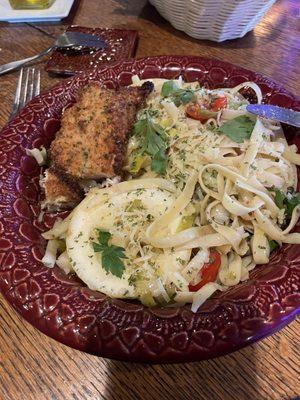 Siciliano chicken with pasta