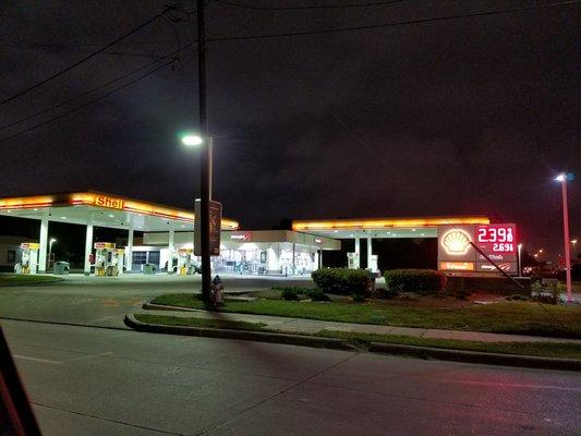 This gas station is a shell of its former self