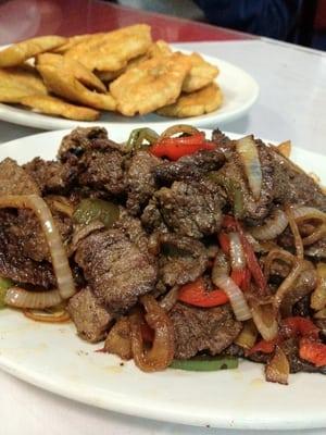 Steak w peppers n onions