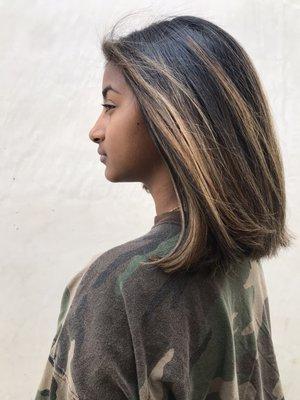 Balayage smooth hair