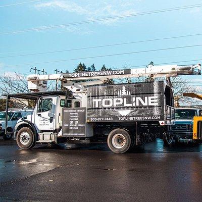 Top of the line 60 foot boom truck