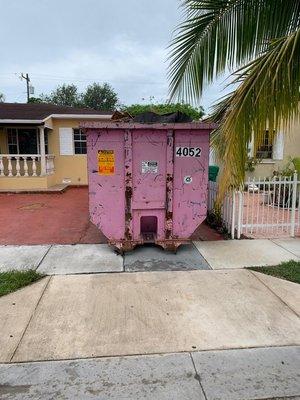 40 yd Dumpster for residential construction debris.