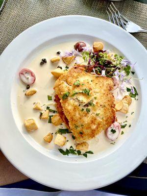 John Cross Whitefish with Parmesan crust