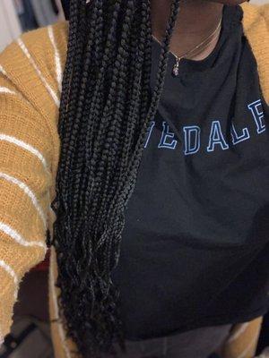 Waist length braids