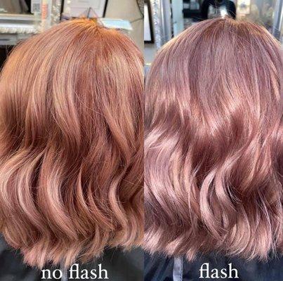 Rose gold (creative color service).