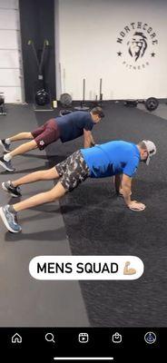 Men's workout group