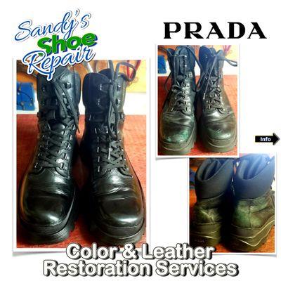 Color & Leather #Restoration services at #Sandys-Shoe-Repair