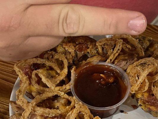 These are great ! Barbecue Pulled Pork Potato Skins