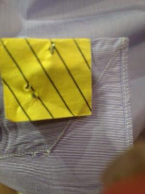 Staples through my dress shirt