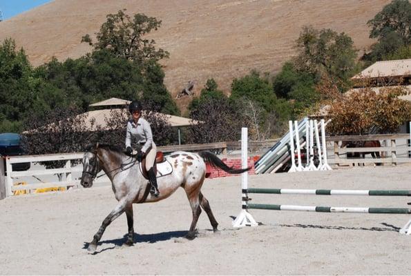 Riding Malibu on a gorgeous day with Kelsey R. And Wilson Show Stables