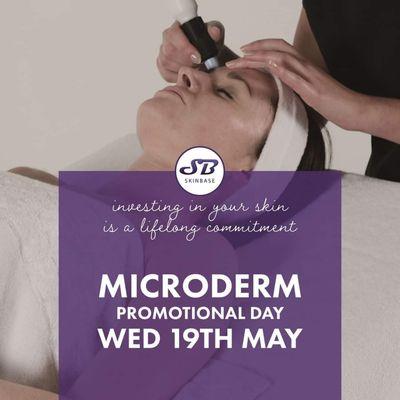 Book your appointment today for your microderm. Special priced For 65.00 on May 19th only.