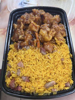 Orange chicken combo