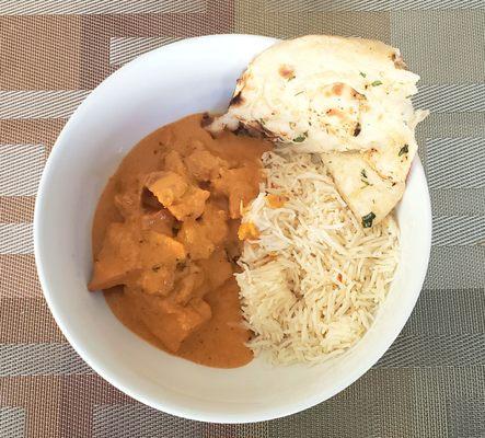 Chicken Tikka Masada and Garlic Naan