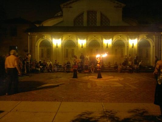 fire arts on the front plaza at Poet-tree En Motion, May 2012