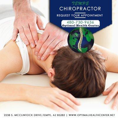 Chiropractor Tempe, Arizona, Dr. Garrett at Optimal Health Center. Call: 480-730-9636, or visit  www.optimalhealthcenter.net.