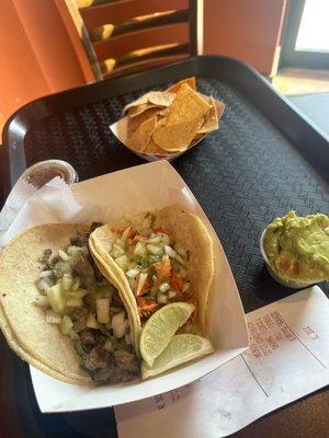 Steak Taco Chicken Taco Guacamole