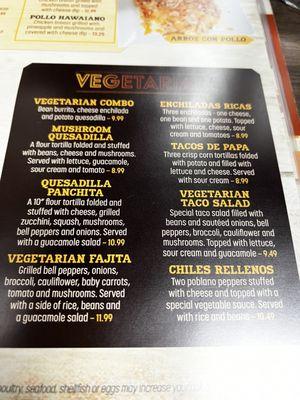 Vegetarian options